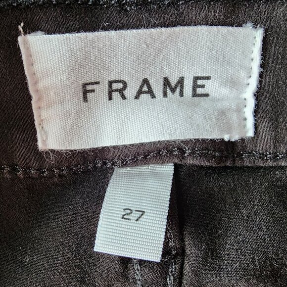 Frame Denim Womens 27 Jeans Le High Skinny High Rise Black Stretch Pockets - Picture 5 of 10